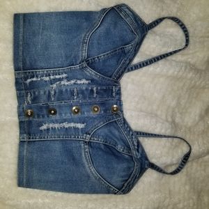 Denim crop top
